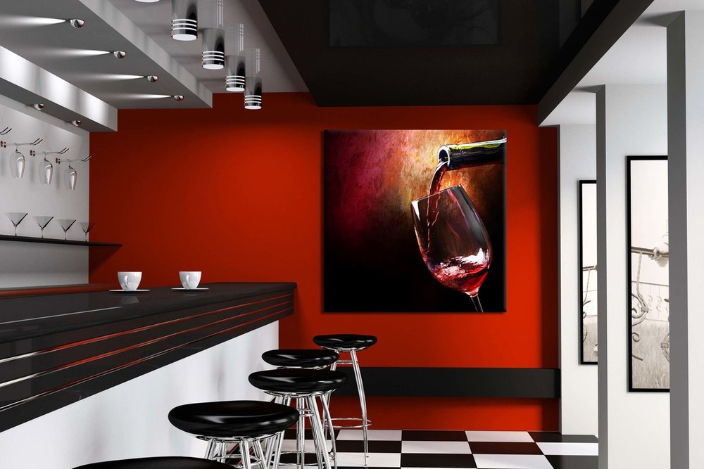 obraz na stenu cervene vino 3