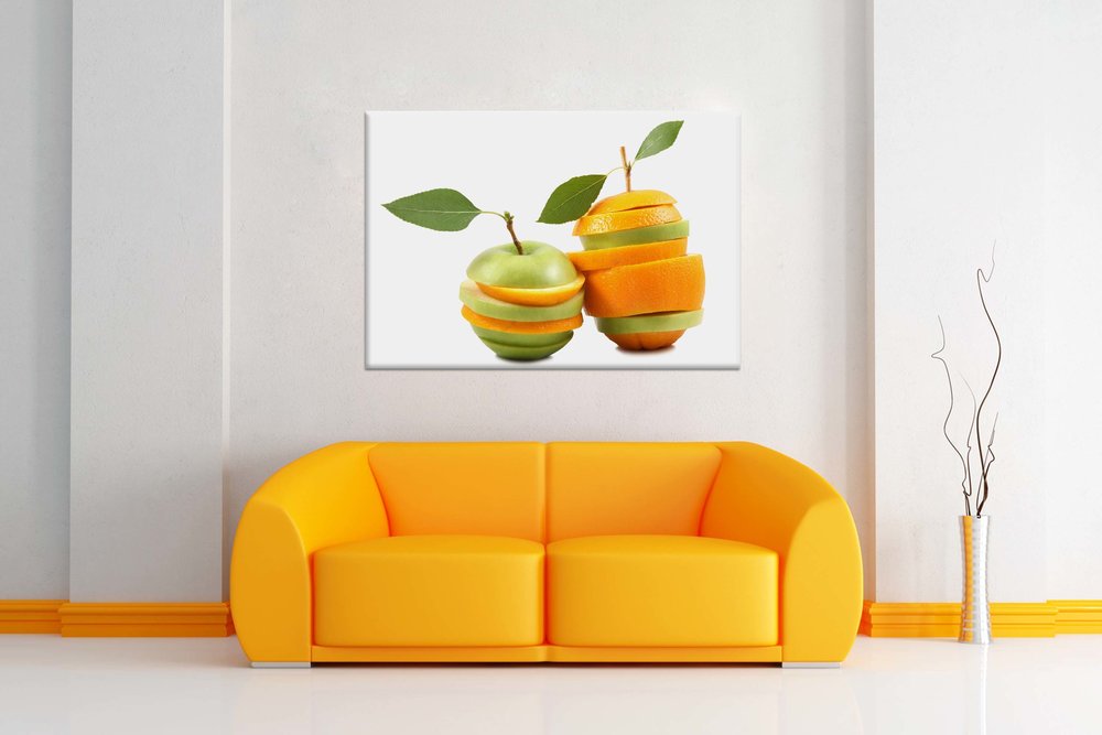 obraz na stenu jablko a pomaranc 3