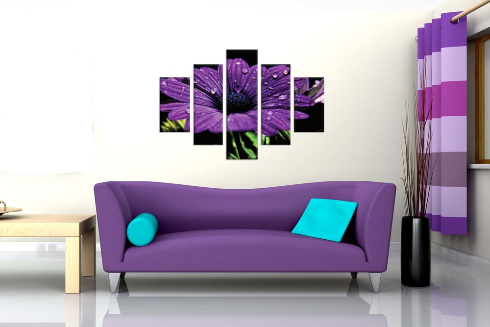 obraz na stenu fialovy kvet KV 2
