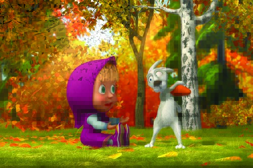 Tapeta Medveď a Maša - AN 0035