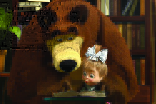 Tapeta Medveď a Maša - AN 0036