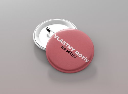 button odznak vlastny motiv