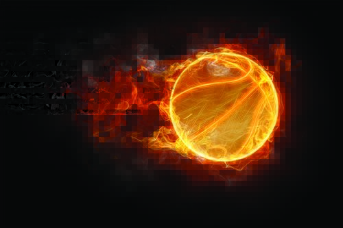 Tapeta Horiaca lopta - OH 0001