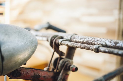 fototapeta stary bicykel interier 4