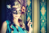 Fototapeta - Žena s maskou - MS 0029