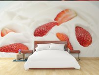 fototapeta na stenu jahodovy jogurt 1