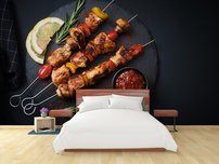 fototapeta na stenu raznici sampiony cherry paradajkami a paprikou 1