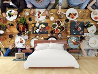 fototapeta na stenu skupina ludi co jedia 1