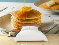 fototapeta na steun sladke domace palacinky poliate medom 1