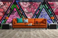 abstraktna ilustracia fototapeta interier 2