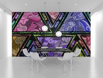 abstraktna ilustracia fototapeta interier 3