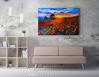 Obraz na stenu makove pole 2