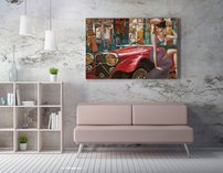 obraz na stenu vecerne stretnutie 2