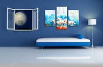 obraz na stenu biele kone 6