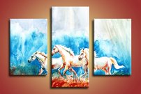 obraz na stenu biele kone 2