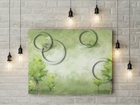 obraz na stenu zelene kruhy OD 6