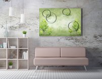 obraz na stenu zelene kruhy OD 5