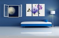 obrazy na stenu romantické kvety 3 dielny