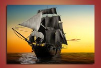 obraz na stenu lod na mori 2