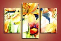 obraz zlte kvety 3-dielny 2