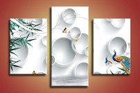 obraz na stenu biele kruhy OD 3