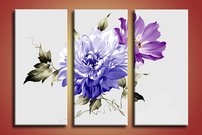 obrazy na stenu romantické kvety 3 dielny