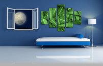 obraz zeleny eukalyptus 5-dielny izba