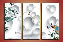 obraz na stenu biele kruhy OD 1