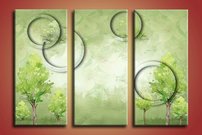 obraz na stenu zelene kruhy OD 2