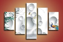 obraz na stenu biele kruhy OD 2