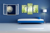 obraz na stenu zelene kruhy OD 8