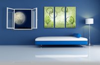 obraz na stenu zelene kruhy OD 9