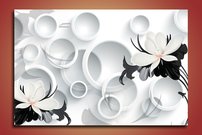 obraz na stenu 3D tapeta kvet 1 dielny