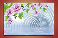 obraz na stenu 3D tapeta kvet 1 dielne