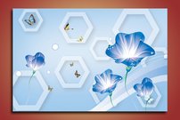 obraz na stenu 3D tapeta kvet 1 dielna