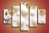 obraz na stenu 3D tapeta kvet 5 dielne