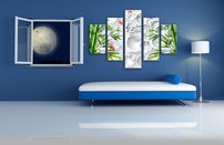 obraz na stenu 3D tapeta kvet 5 dielne