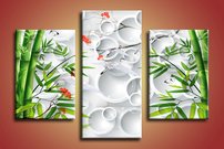 obraz na stenu 3D tapeta kvet 3 dielne