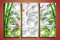 obraz na stenu 3D tapeta kvet 3 dielne