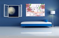 obraz na stenu 3D tapeta kvet 1 dielny