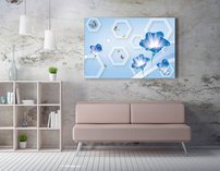 obraz na stenu 3D tapeta kvet 1 dielna