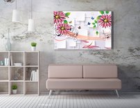 obraz na stenu 3D tapeta kvet 1 dielny