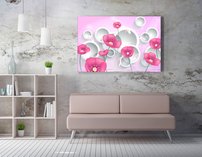 obraz na stenu 3D tapeta kvet 1 dielne