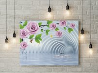 obraz na stenu 3D tapeta kvet 1 dielne