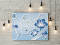 obraz na stenu 3D tapeta kvet 1 dielna