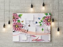 obraz na stenu 3D tapeta kvet 1 dielny