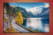 obraz na stene jeseň v Alpách 4 dielne