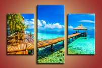 obraz na stenu maledivy 3 dielne