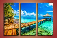 obraz na stenu maledivy 3 dielne