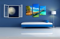 obraz na stenu maledivy 3 dielne